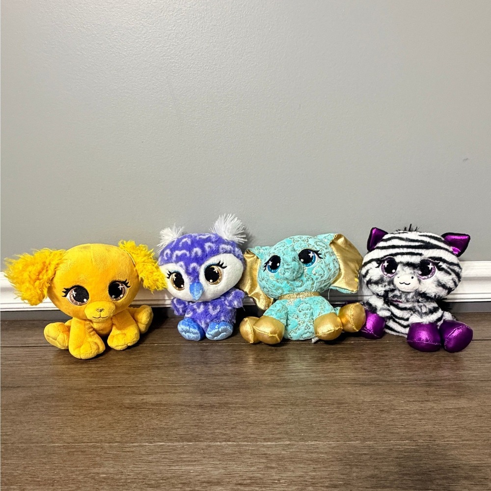 GUND P.Lushes Pets Designer Fashion Plush Animals Lot of 4 Plush Toys